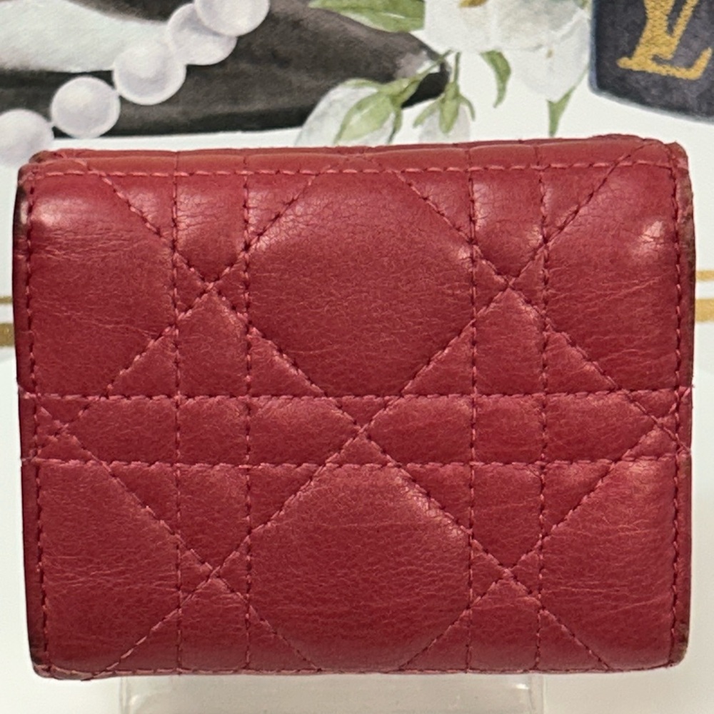 DIOR Cannage Quilted Compact Trifold Wallet 😍❤️🔥 - Picture 15 of 17